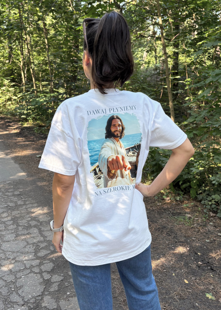 Jezus Kapitan Twojego statku koszulka z Jezusem